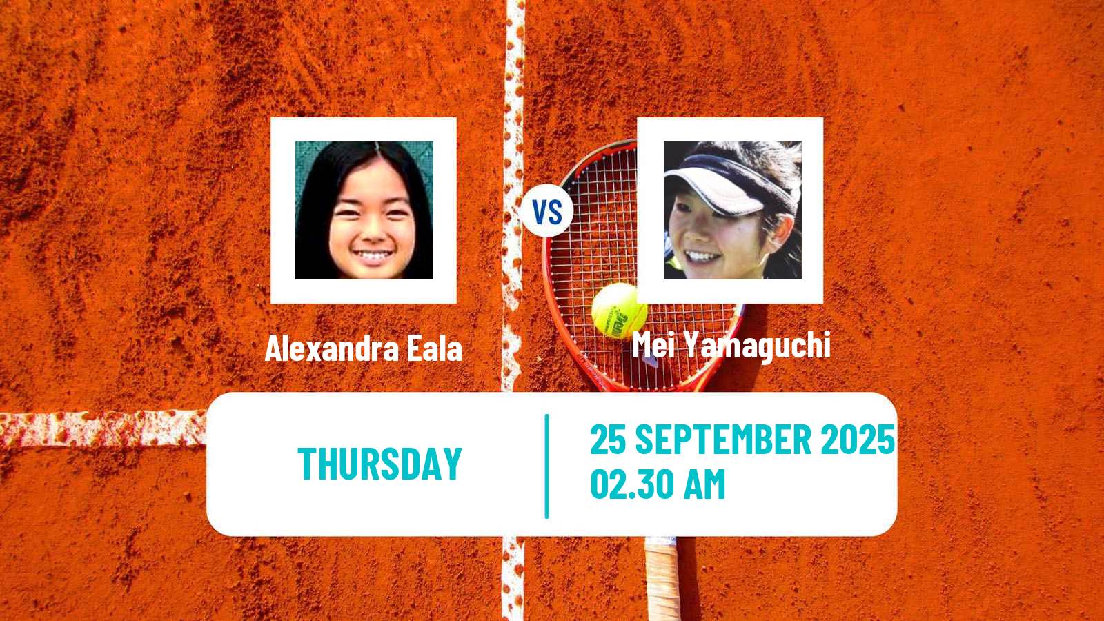 Tennis Jingshan Challenger Women Alexandra Eala - Mei Yamaguchi