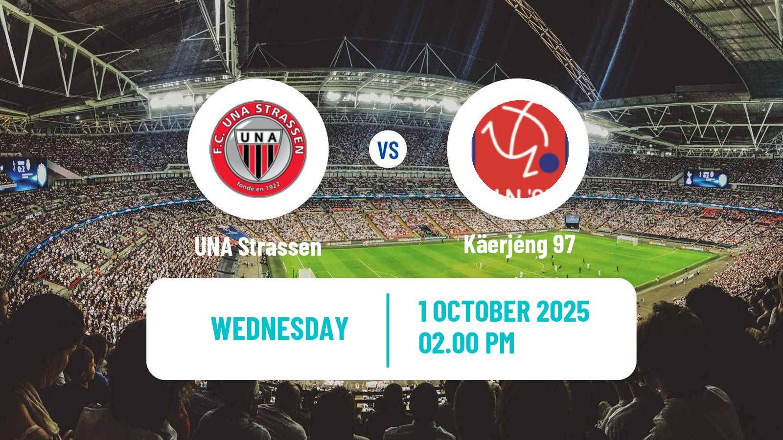 Soccer Luxembourg National Division UNA Strassen - Käerjéng 97