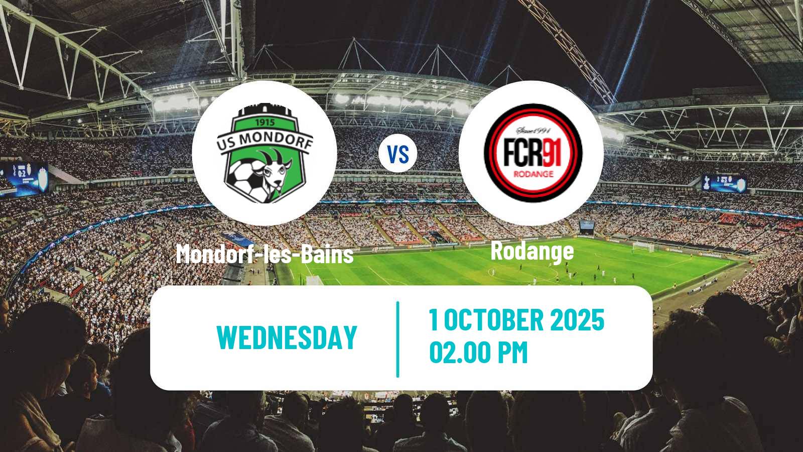 Soccer Luxembourg National Division Mondorf-les-Bains - Rodange