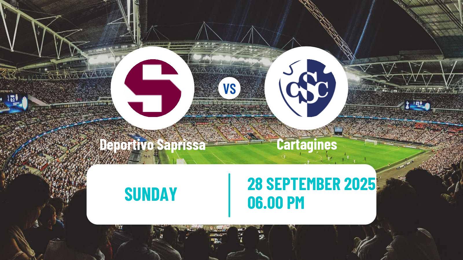 Soccer Costa Rican Primera Division Deportivo Saprissa - Cartagines