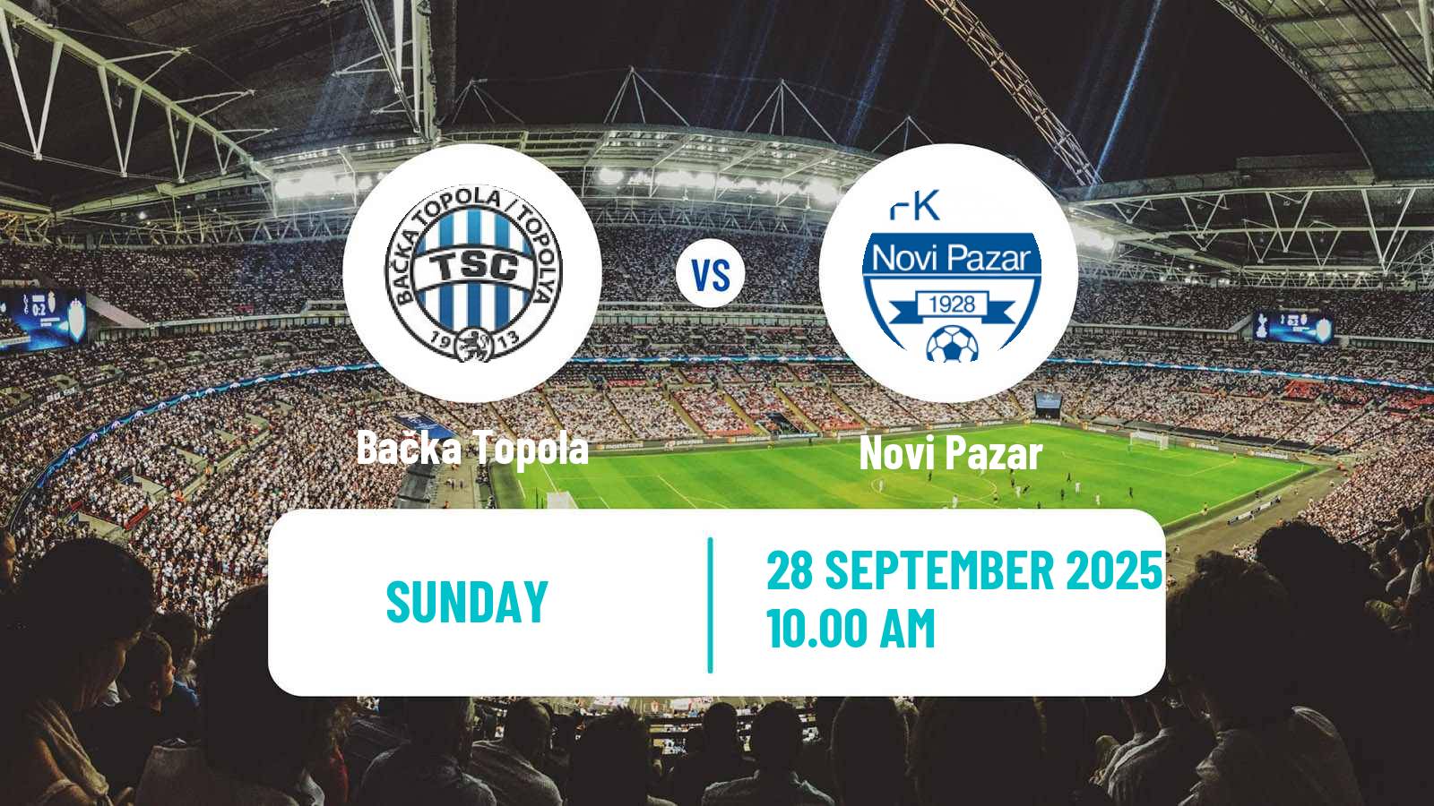 Soccer Serbian Superliga Bačka Topola - Novi Pazar