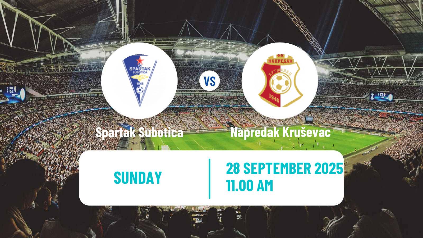 Soccer Serbian Superliga Spartak Subotica - Napredak Kruševac