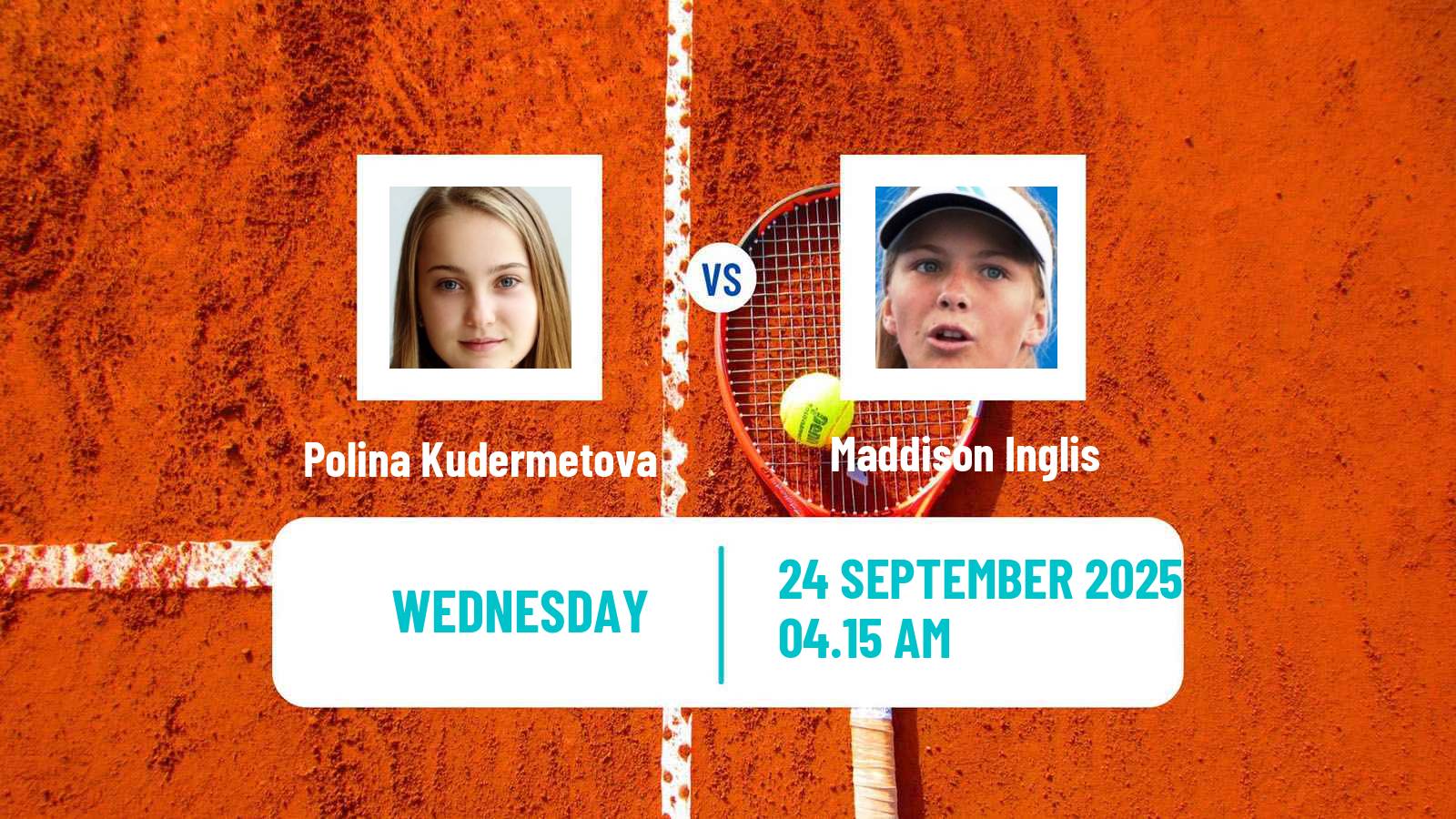 Tennis WTA Beijing Polina Kudermetova - Maddison Inglis