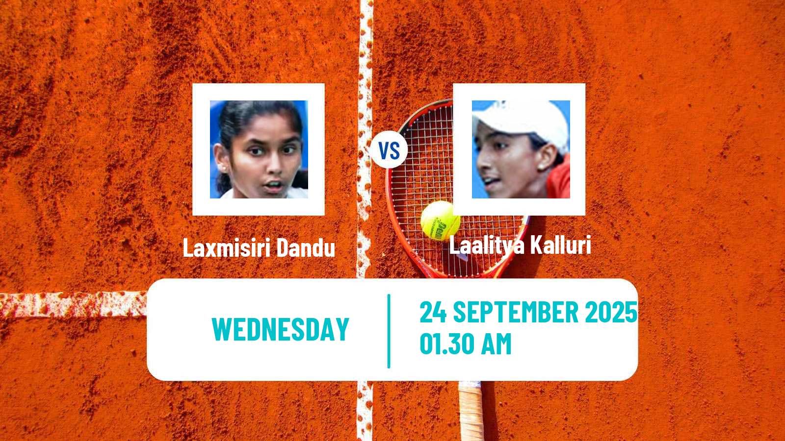 Tennis ITF W15 Gurugram 2 Women Laxmisiri Dandu - Laalitya Kalluri