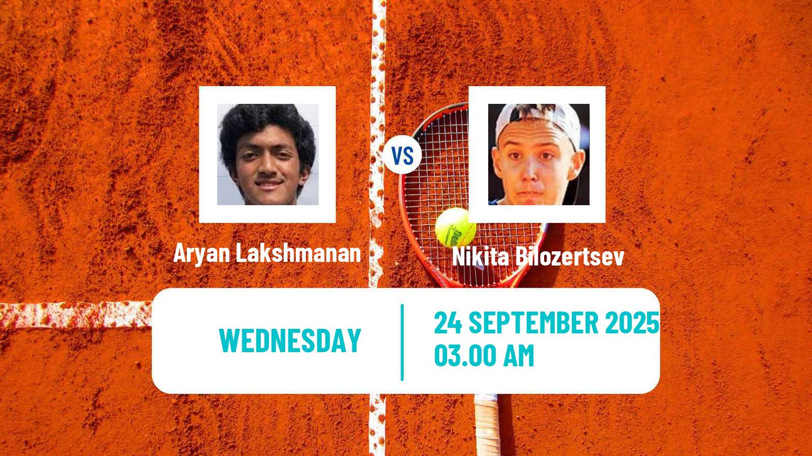 Tennis ITF M15 Budapest 2 Men Aryan Lakshmanan - Nikita Bilozertsev