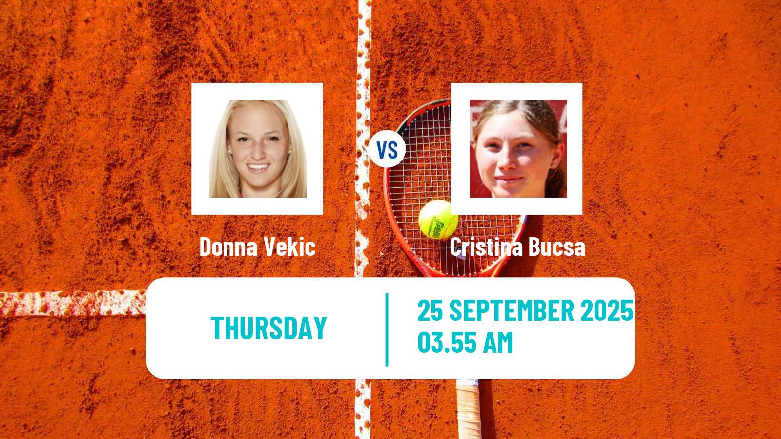 Tennis WTA Beijing Donna Vekic - Cristina Bucsa