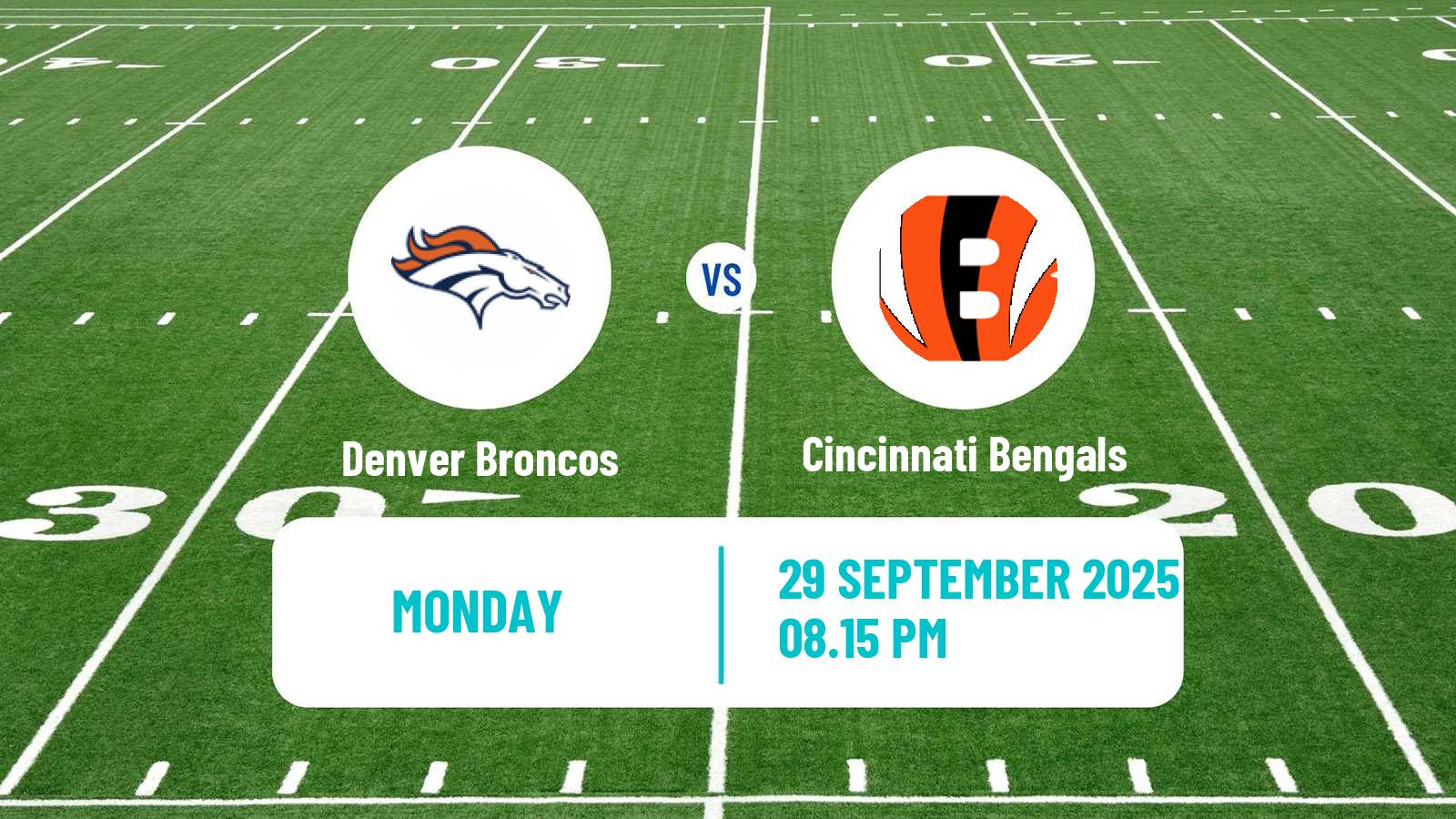 American football NFL Denver Broncos - Cincinnati Bengals