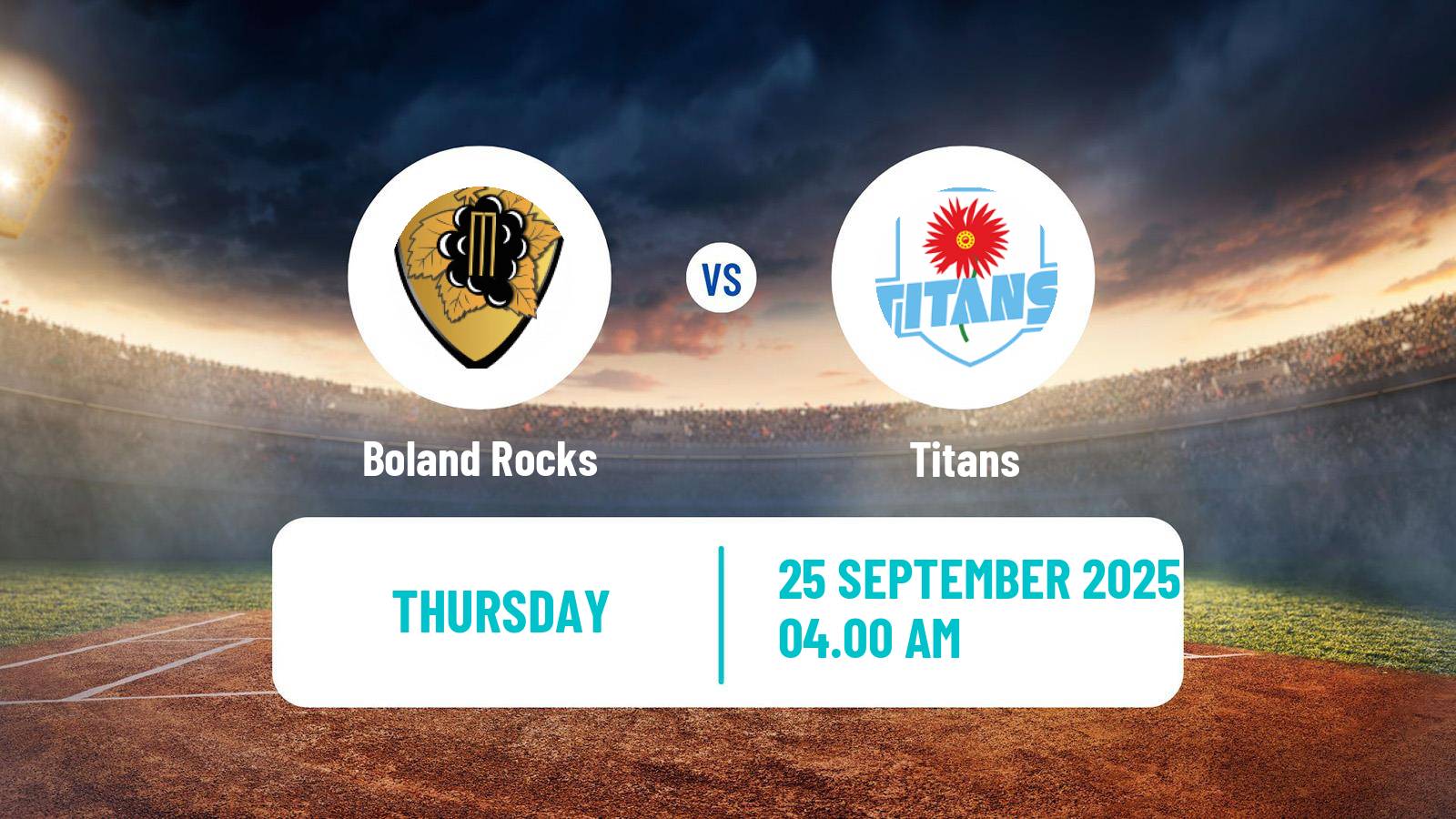 Cricket CSA 4-Day Franchise Series Boland Rocks - Titans