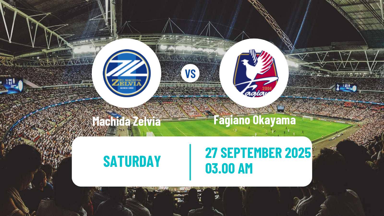 Soccer Japan J1 League Machida Zelvia - Fagiano Okayama