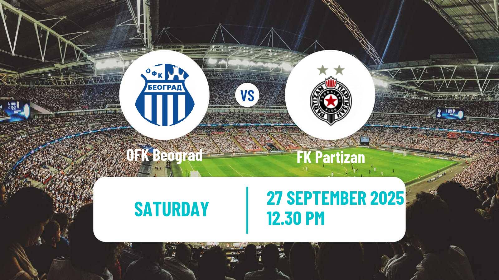 Soccer Serbian Superliga OFK Beograd - Partizan