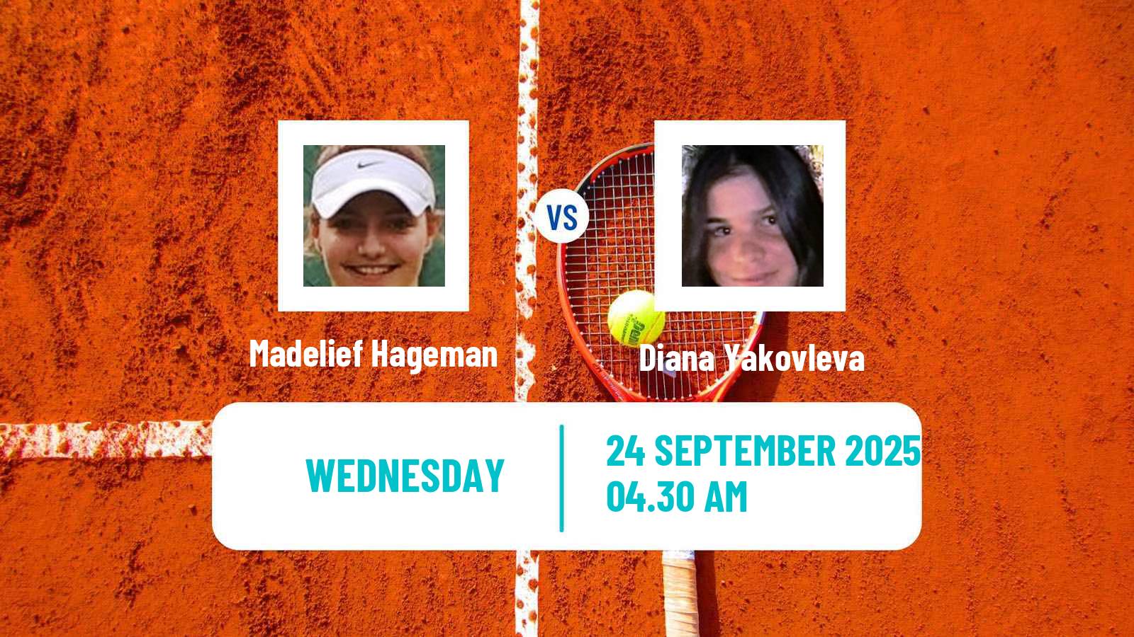 Tennis ITF W15 Sharm Elsheikh 12 Women Madelief Hageman - Diana Yakovleva