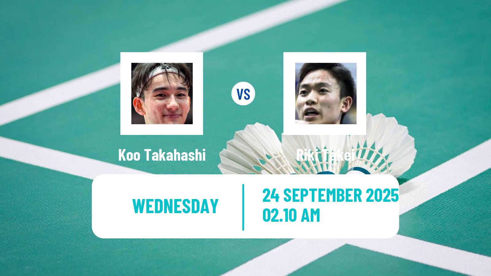 Badminton BWF World Tour Kaohsiung Masters Men Koo Takahashi - Riki Takei