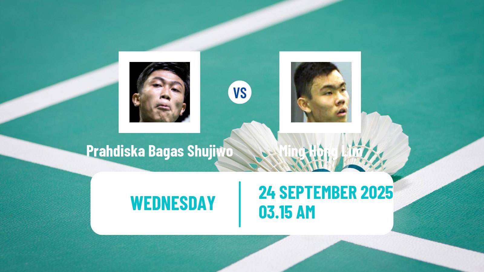 Badminton BWF World Tour Kaohsiung Masters Men Prahdiska Bagas Shujiwo - Ming Hong Lim