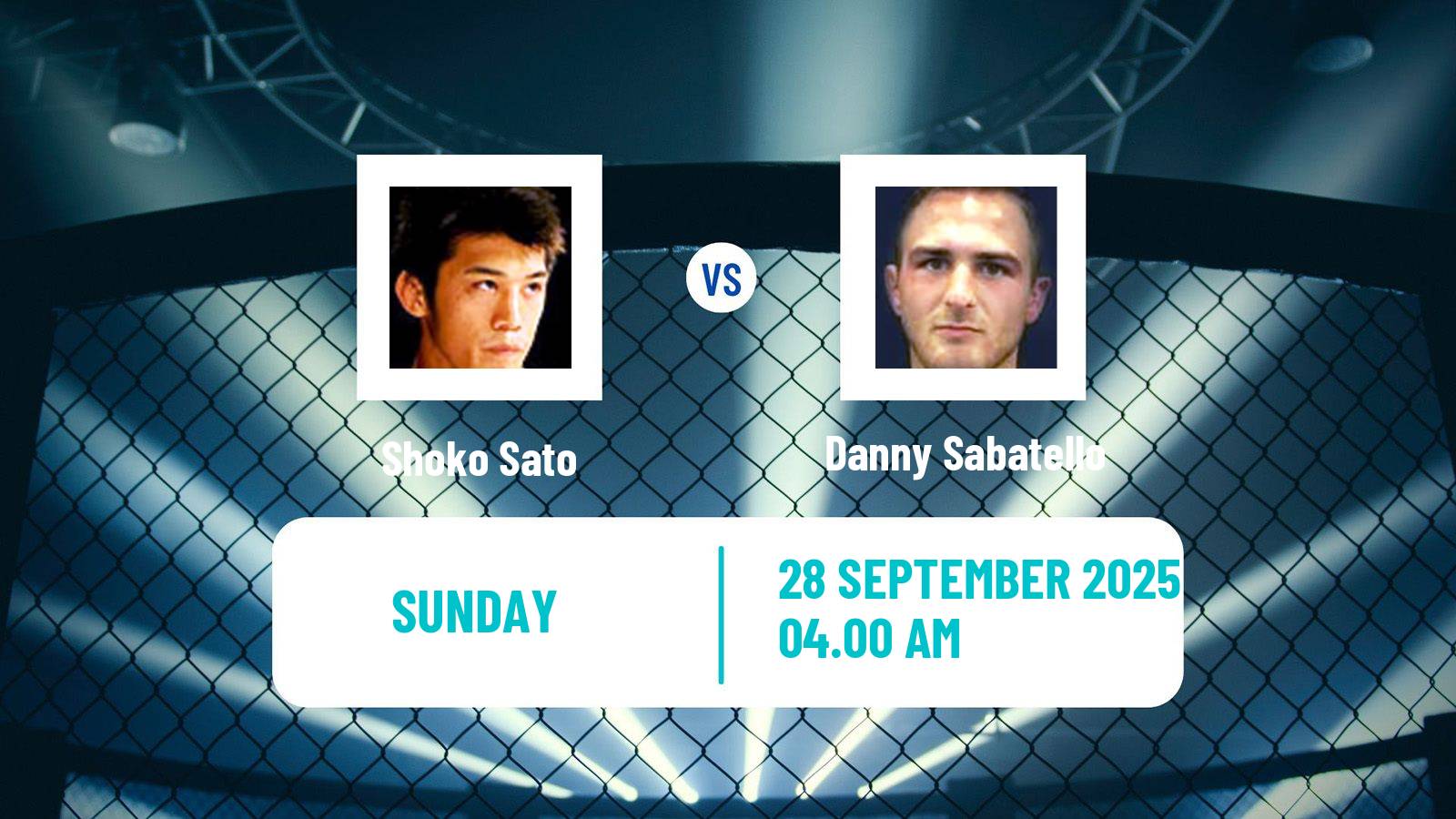 MMA Bantamweight Rizin Men Shoko Sato - Danny Sabatello