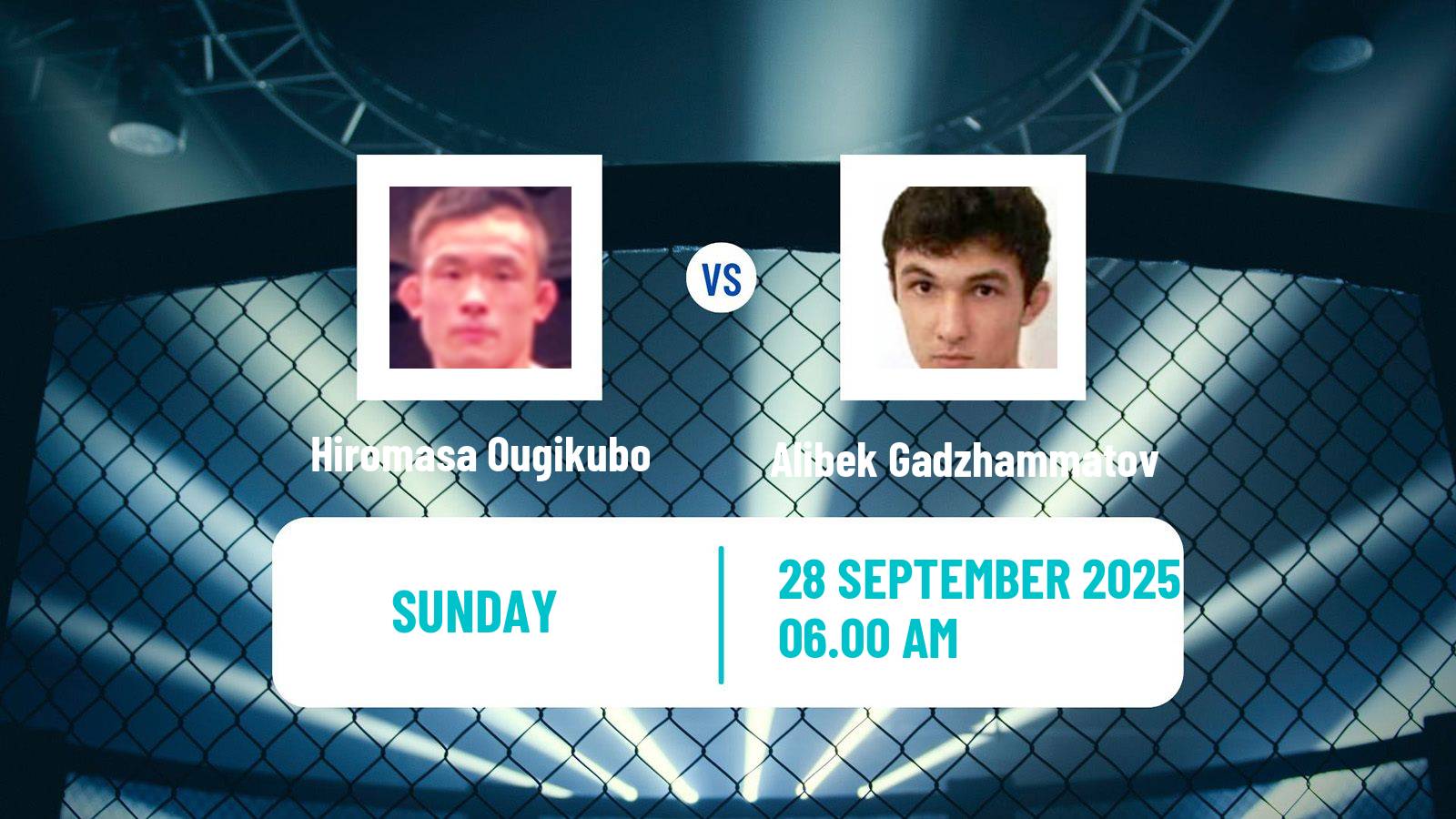 MMA Flyweight Rizin Tournament Men Hiromasa Ougikubo - Alibek Gadzhammatov