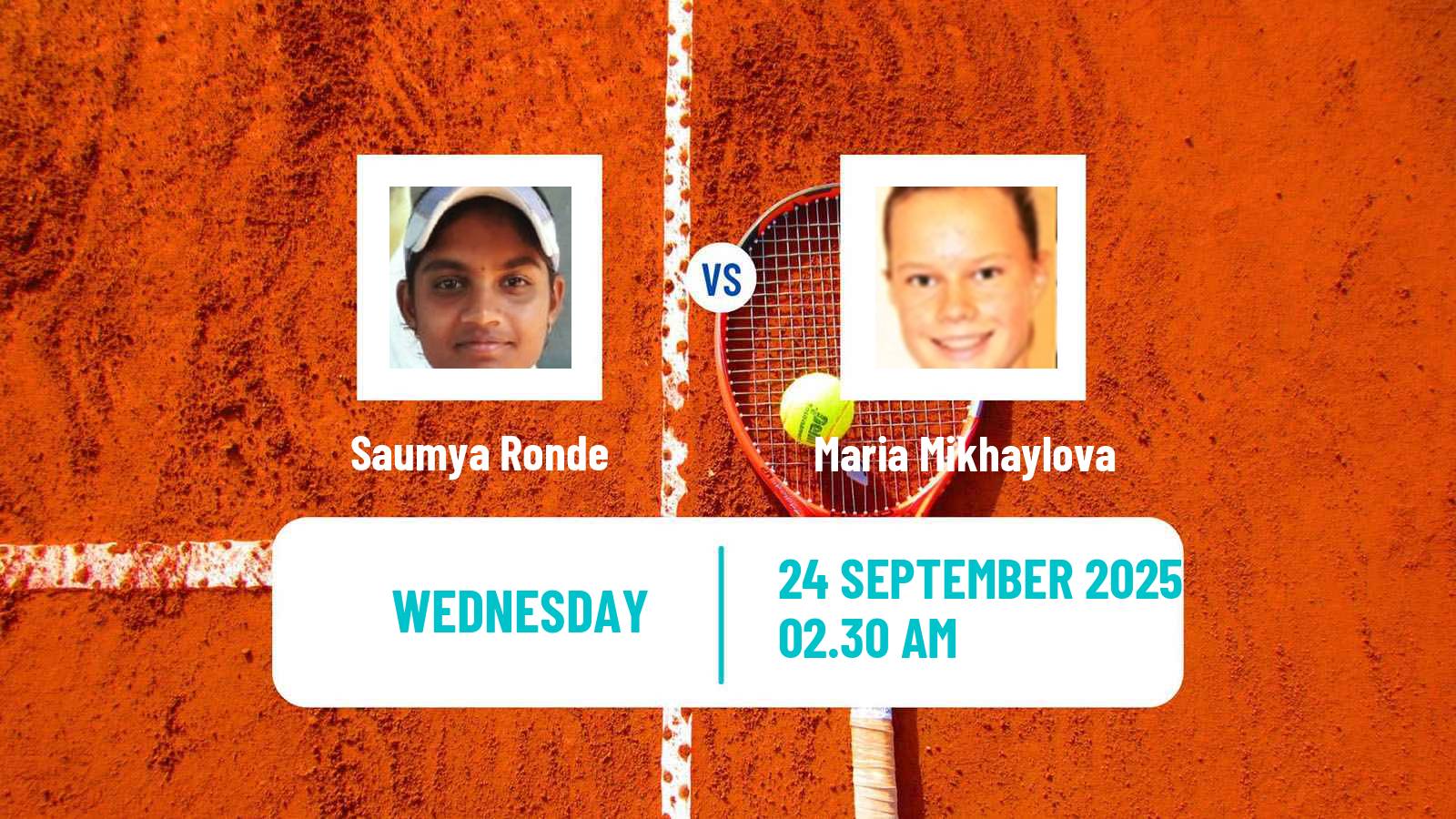 Tennis ITF W15 Gurugram 2 Women Saumya Ronde - Maria Mikhaylova