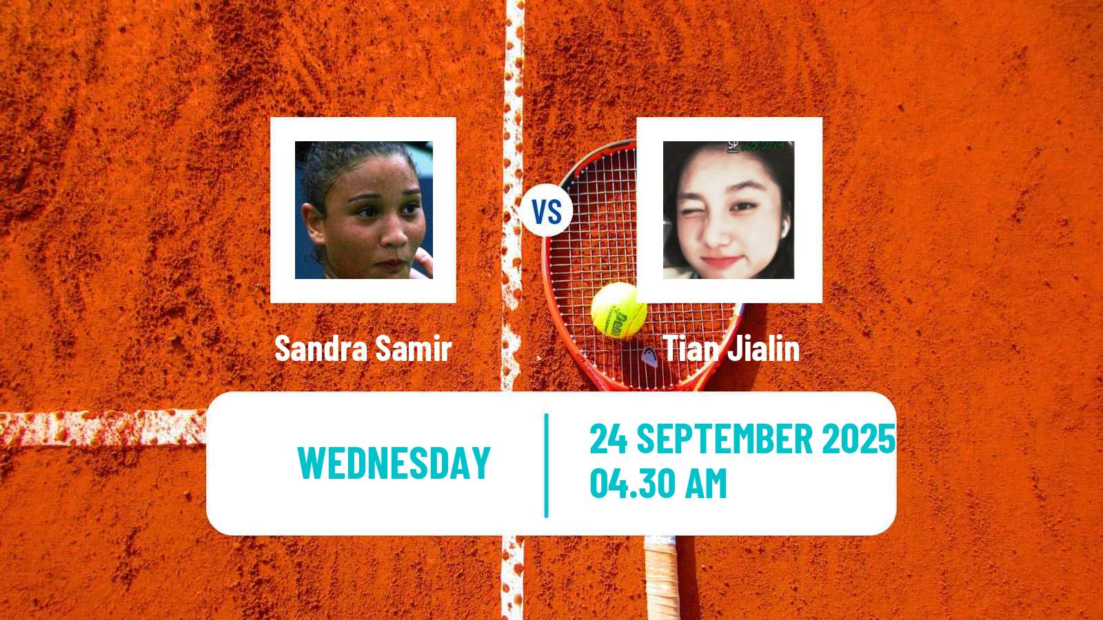Tennis ITF W35 Monastir 5 Women Sandra Samir - Tian Jialin
