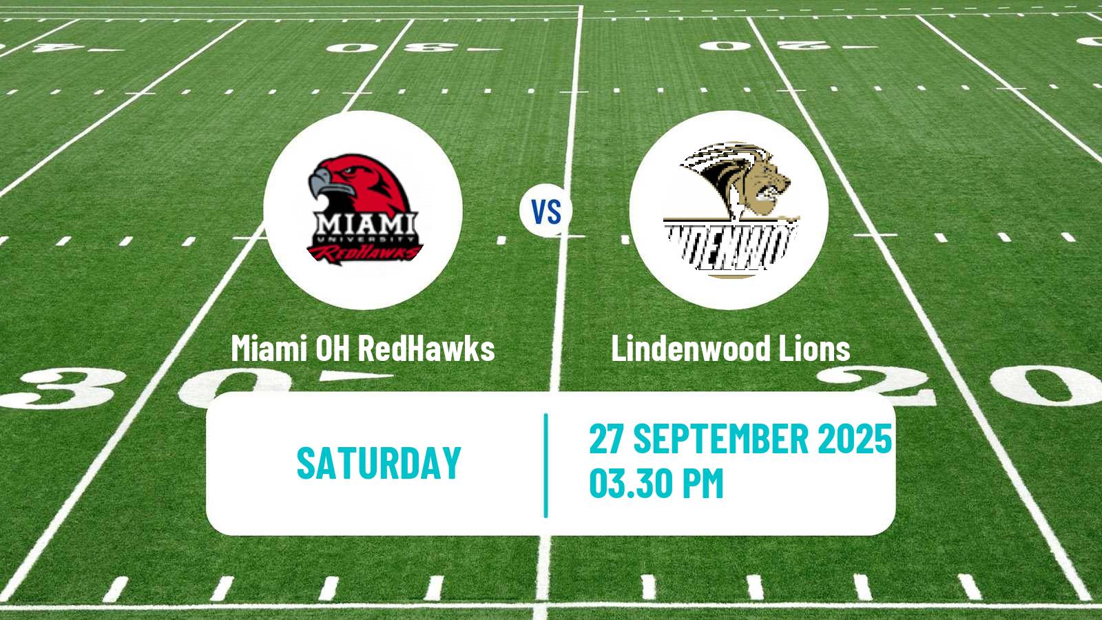 American football NCAA College Football Miami OH RedHawks - Lindenwood Lions