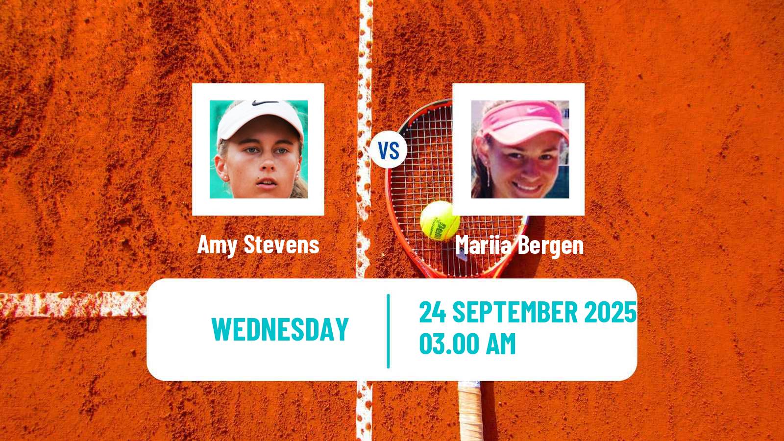 Tennis ITF W15 Kayseri 10 Women Amy Stevens - Mariia Bergen