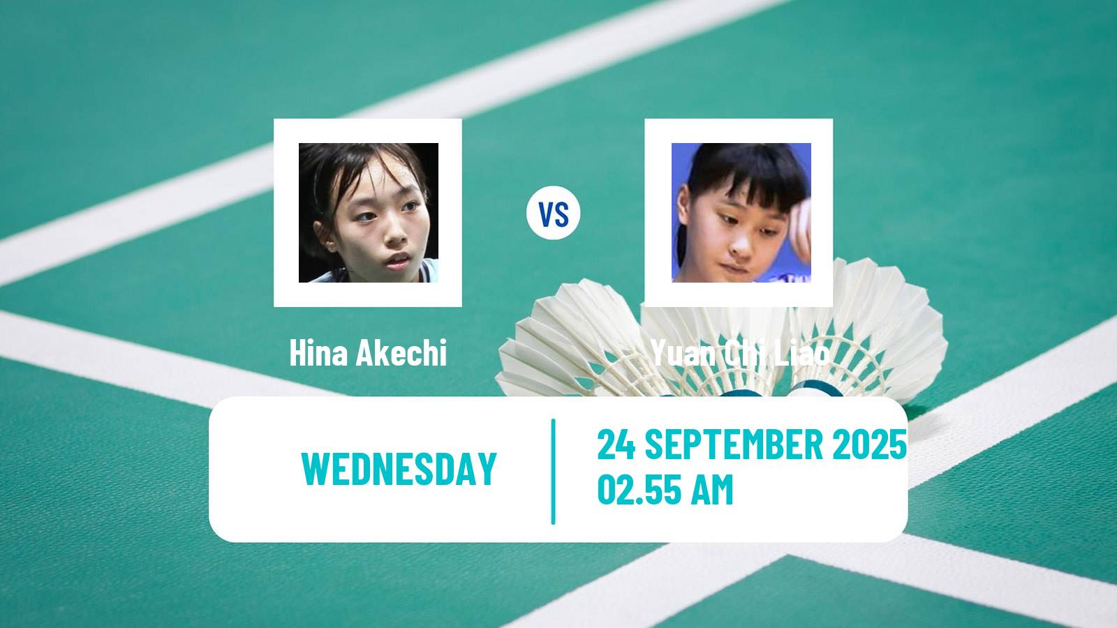 Badminton BWF World Tour Kaohsiung Masters Women Hina Akechi - Yuan Chi Liao