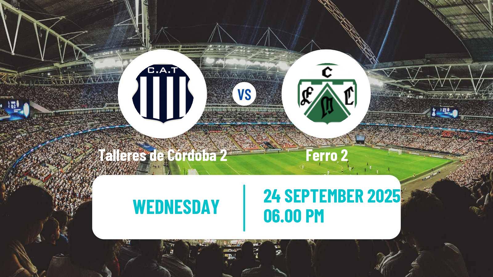 Soccer Argentinian Reserve League Talleres de Córdoba 2 - Ferro 2