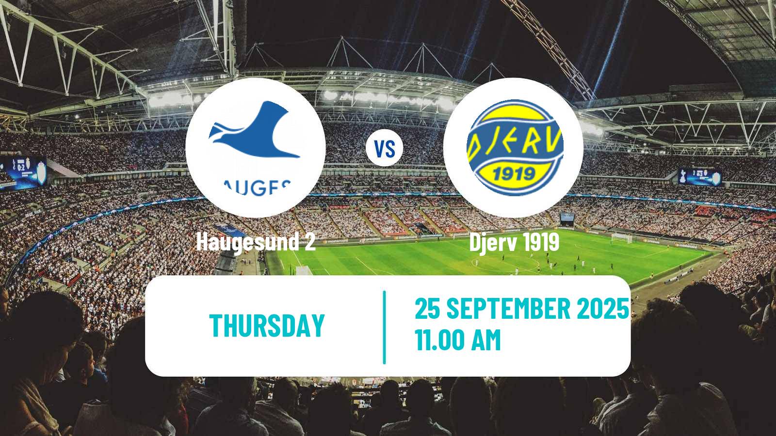 Soccer Norwegian Division 3 - Group 5 Haugesund 2 - Djerv 1919