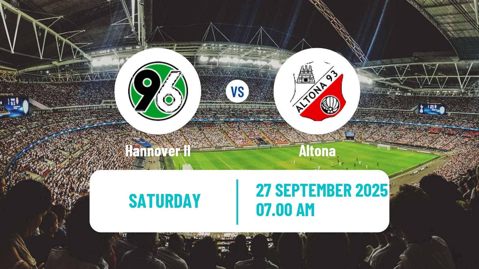 Soccer German Regionalliga North Hannover II - Altona