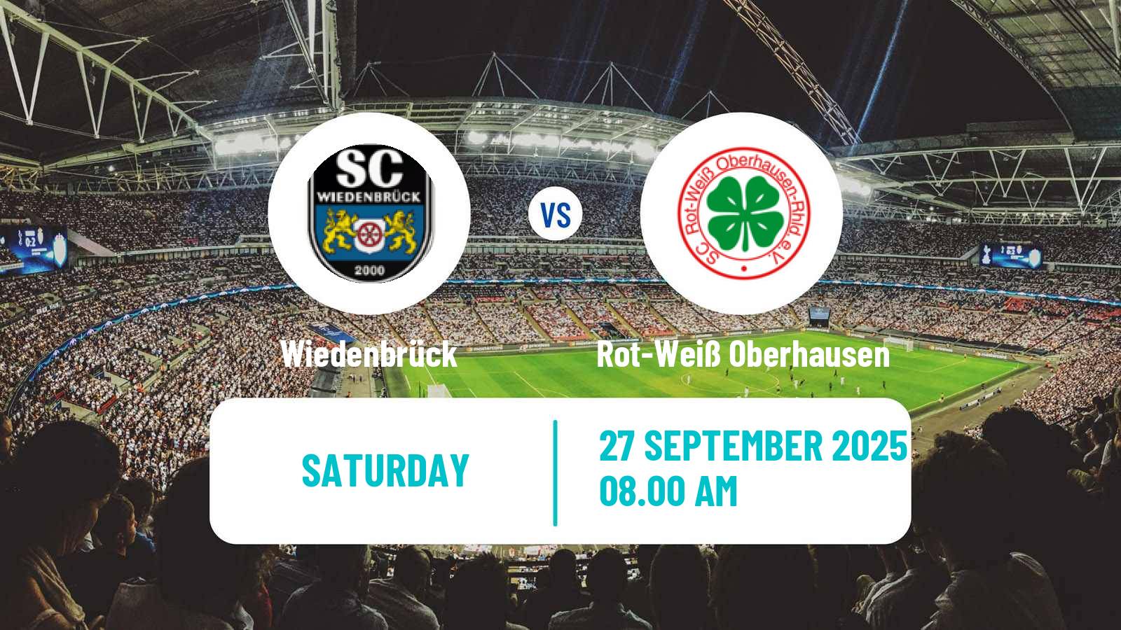 Soccer German Regionalliga West Wiedenbrück - Rot-Weiß Oberhausen