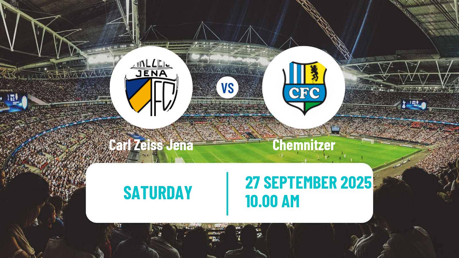 Soccer German Regionalliga Nordost Carl Zeiss Jena - Chemnitzer