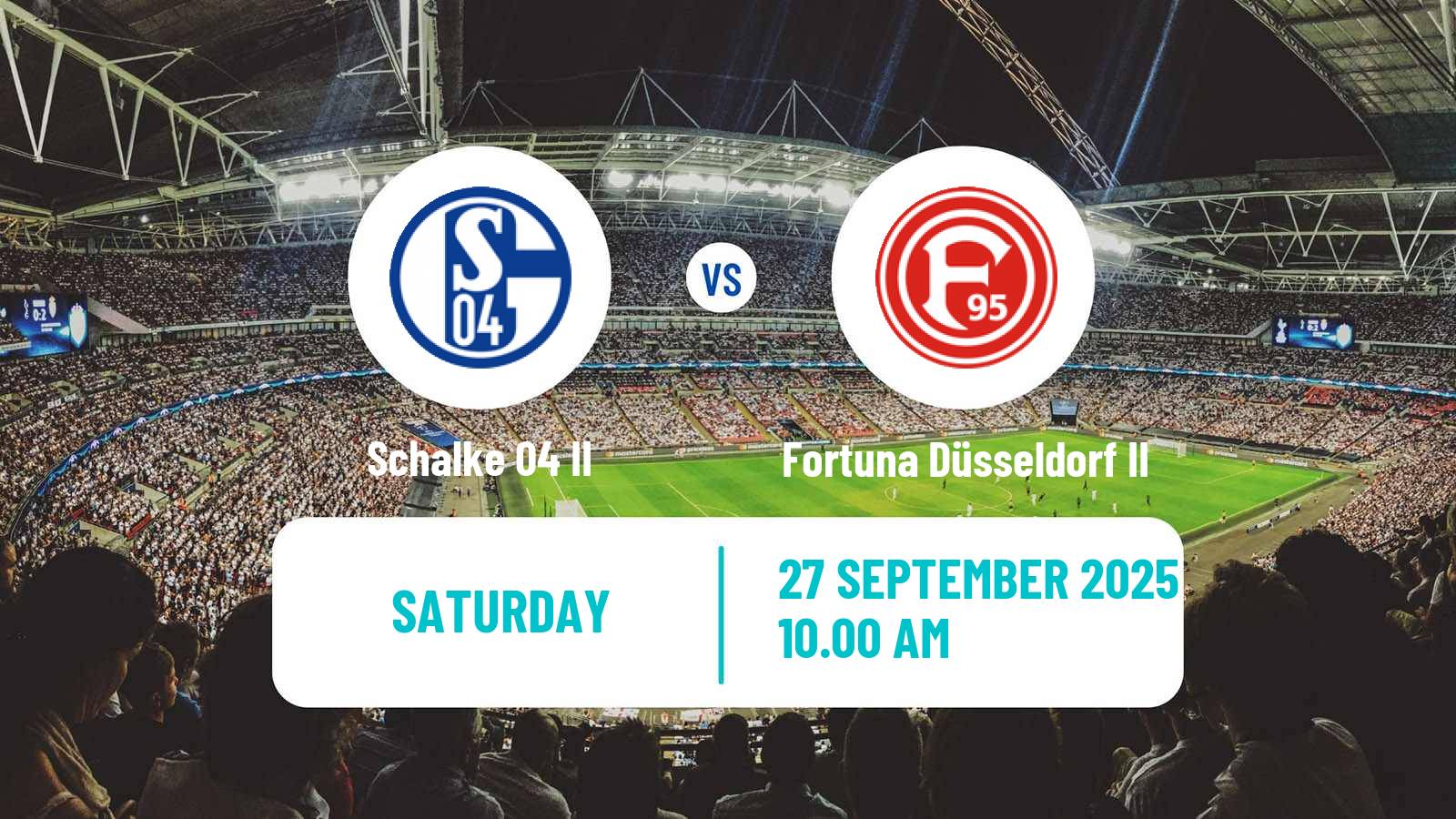 Soccer German Regionalliga West Schalke 04 II - Fortuna Düsseldorf II