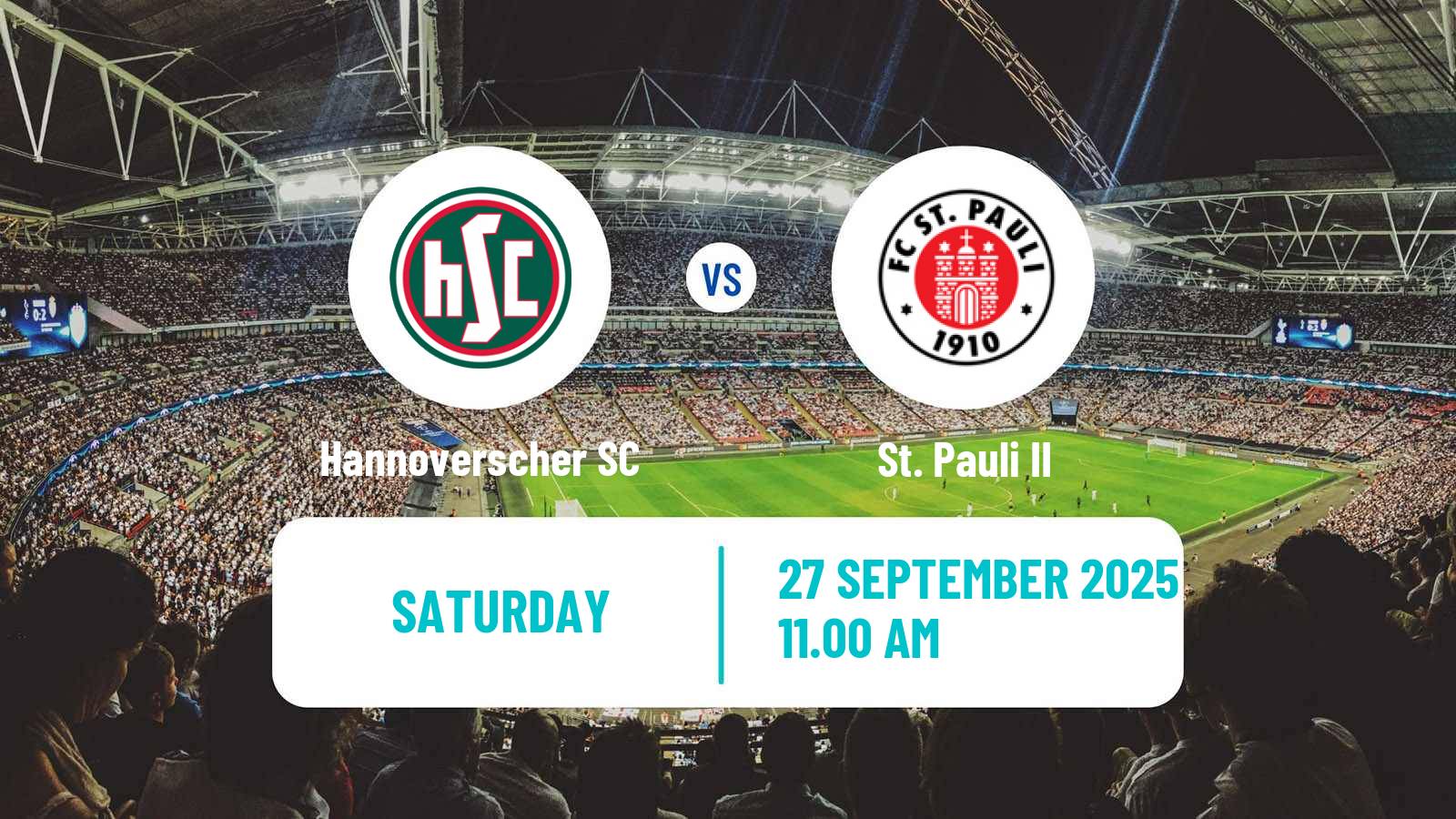 Soccer German Regionalliga North Hannoverscher SC - St. Pauli II