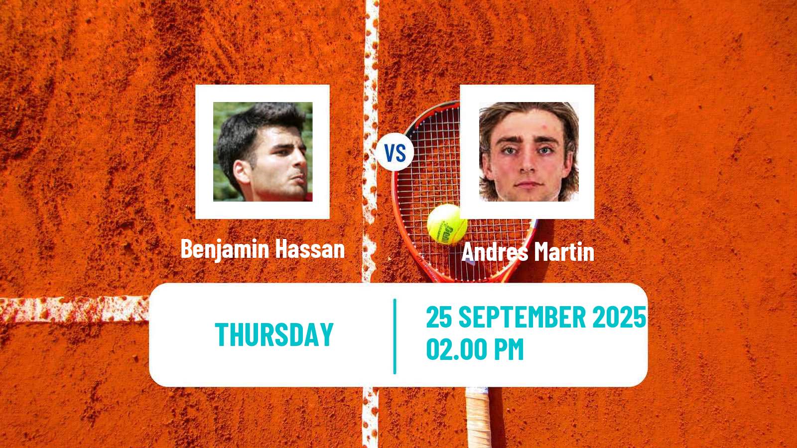 Tennis Las Vegas Challenger Men Benjamin Hassan - Andres Martin