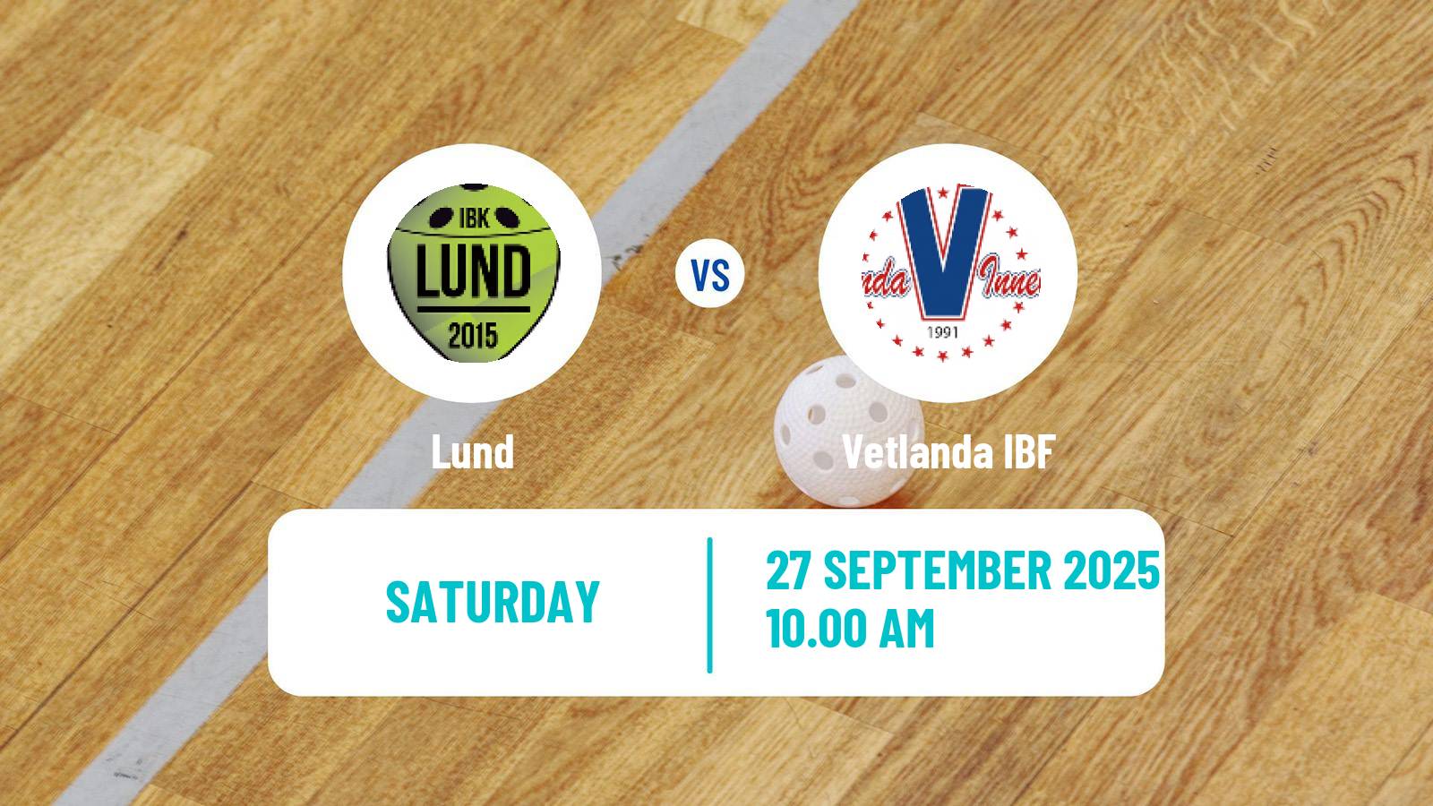 Floorball Swedish Allsvenskan Floorball Lund - Vetlanda