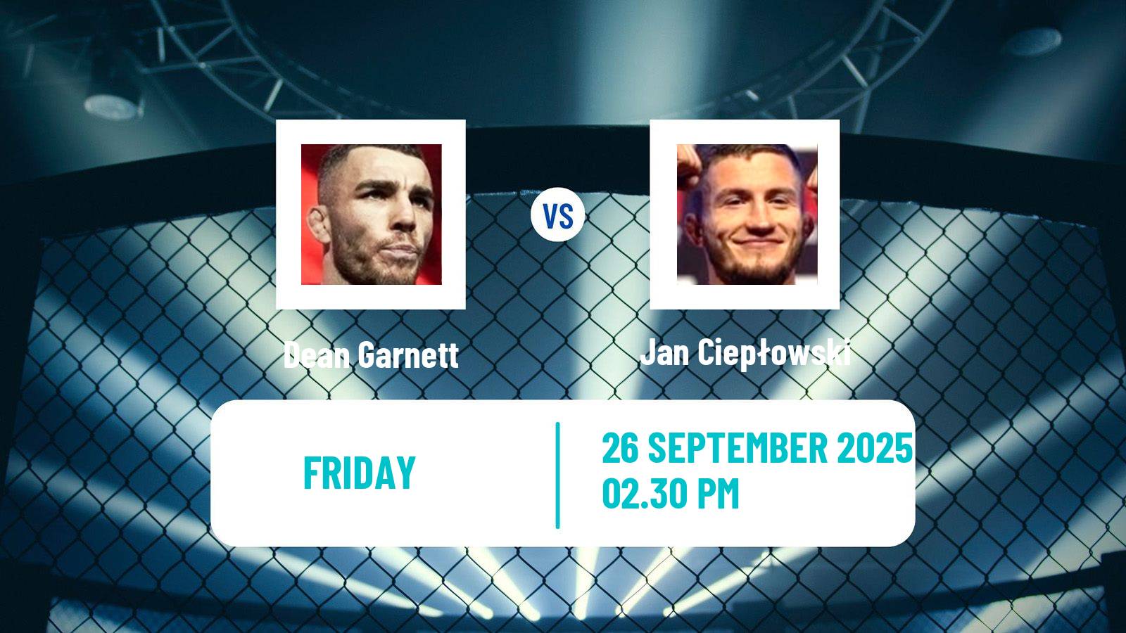 MMA Bantamweight Pfl Europe Tournament Men Dean Garnett - Jan Ciepłowski