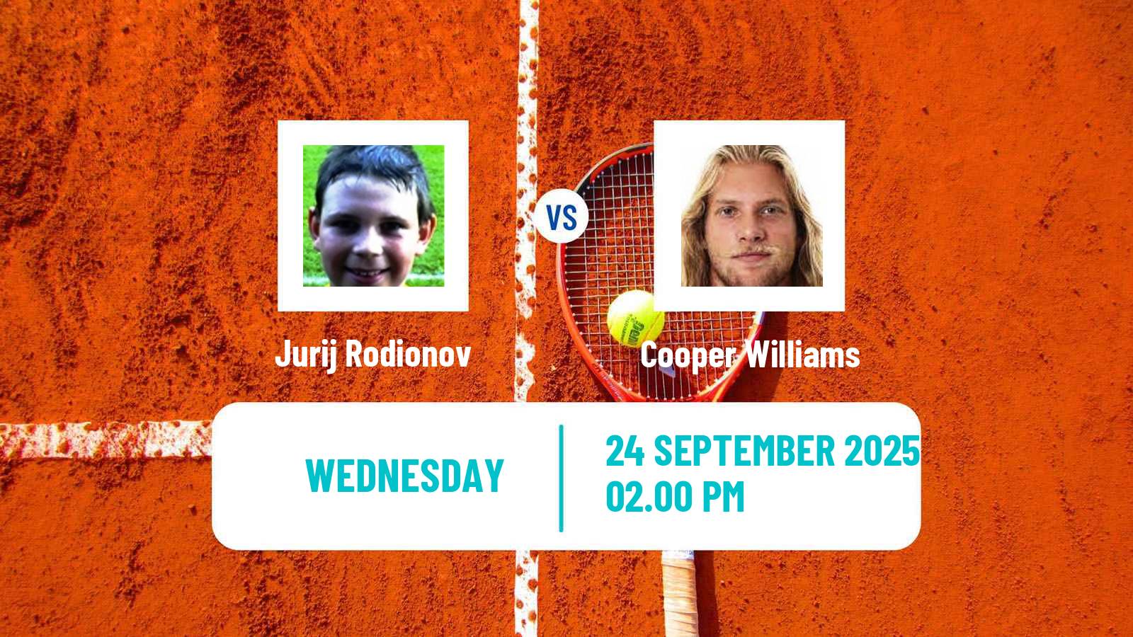 Tennis Las Vegas Challenger Men Jurij Rodionov - Cooper Williams