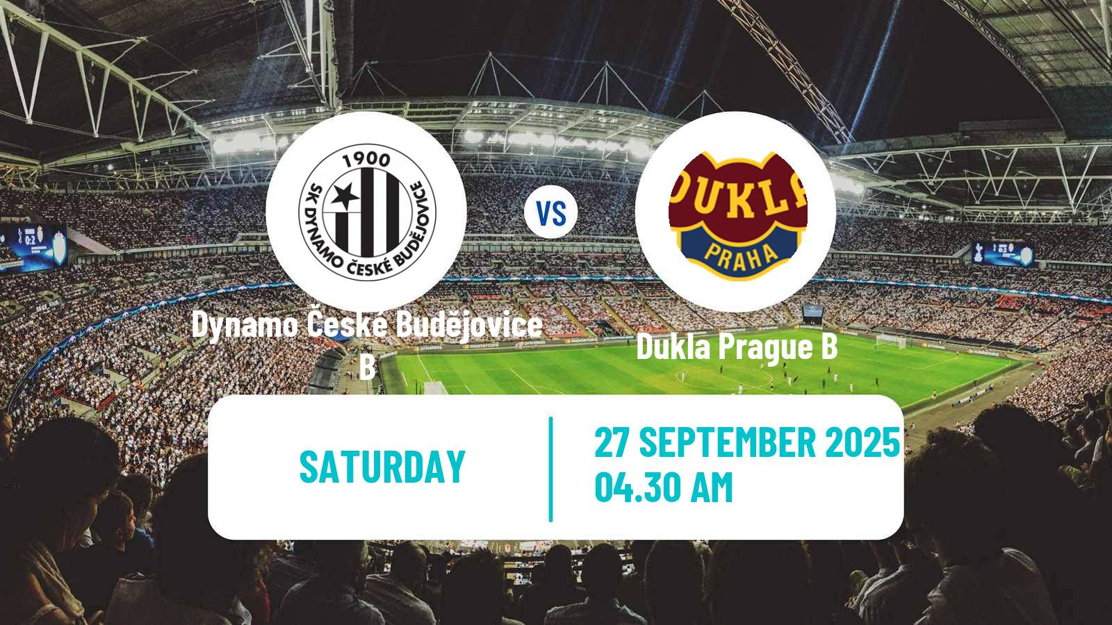Soccer Czech CFL Group A Dynamo České Budějovice B - Dukla Prague B