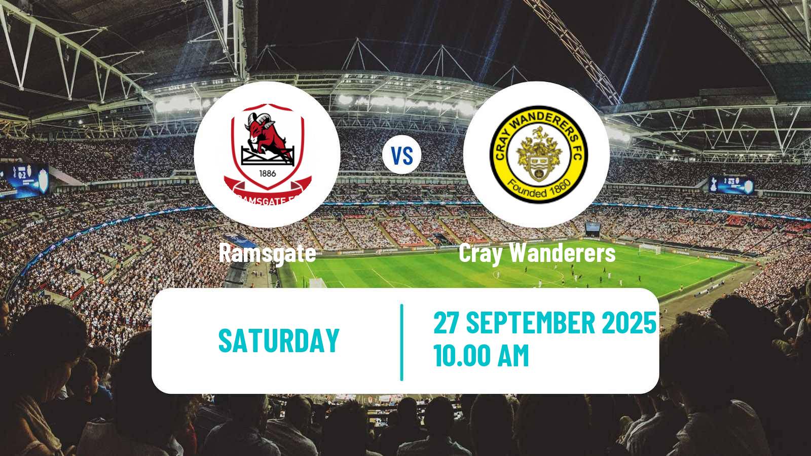 Soccer English Isthmian League Premier Division Ramsgate - Cray Wanderers