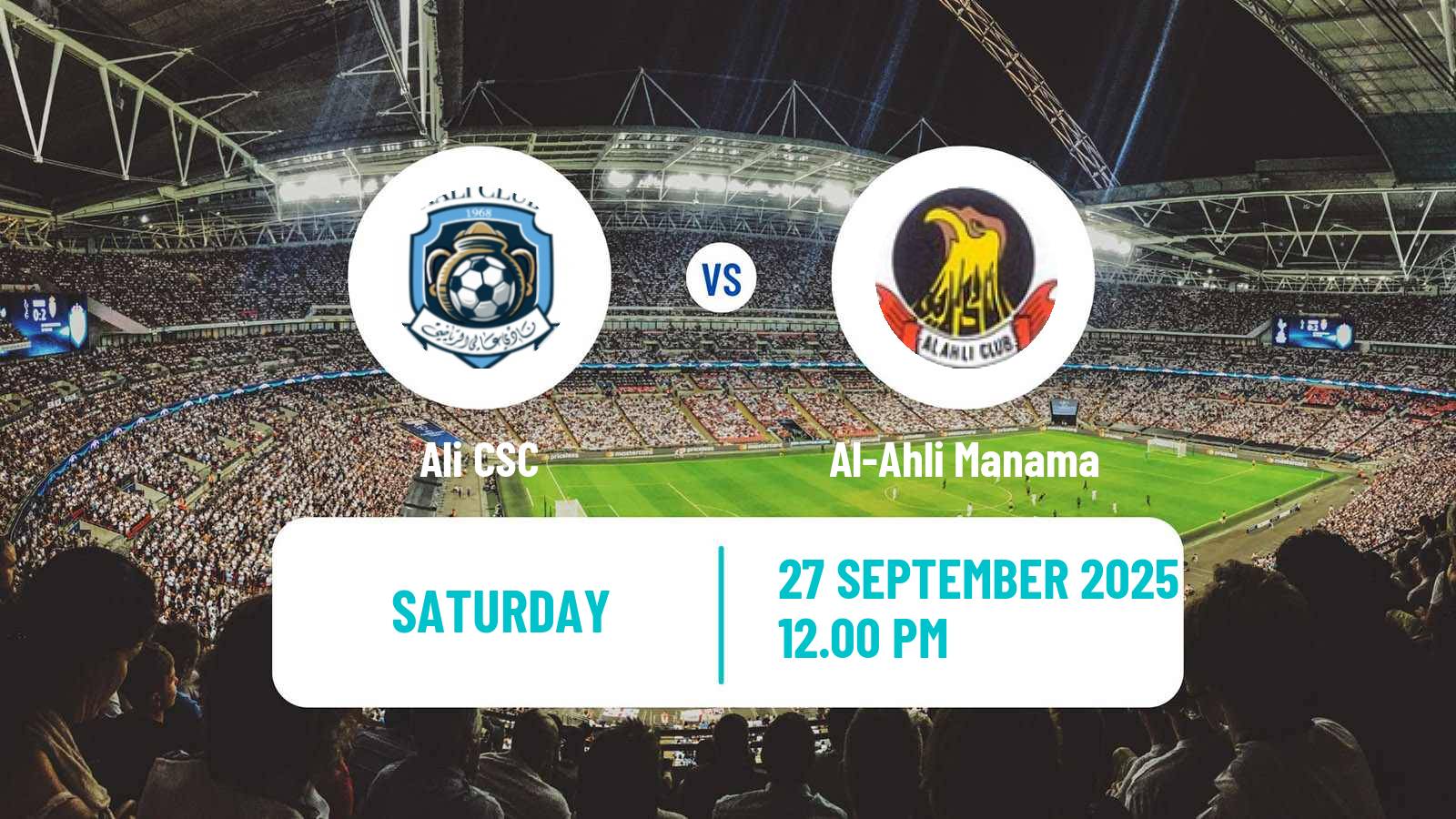Soccer Bahraini Premier League Ali CSC - Al-Ahli Manama