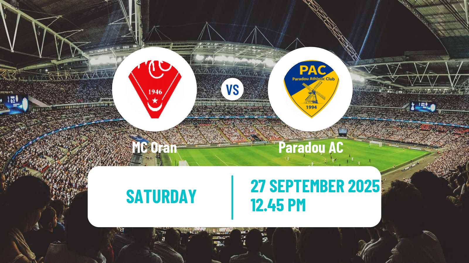 Soccer Algerian Ligue 1 Oran - Paradou