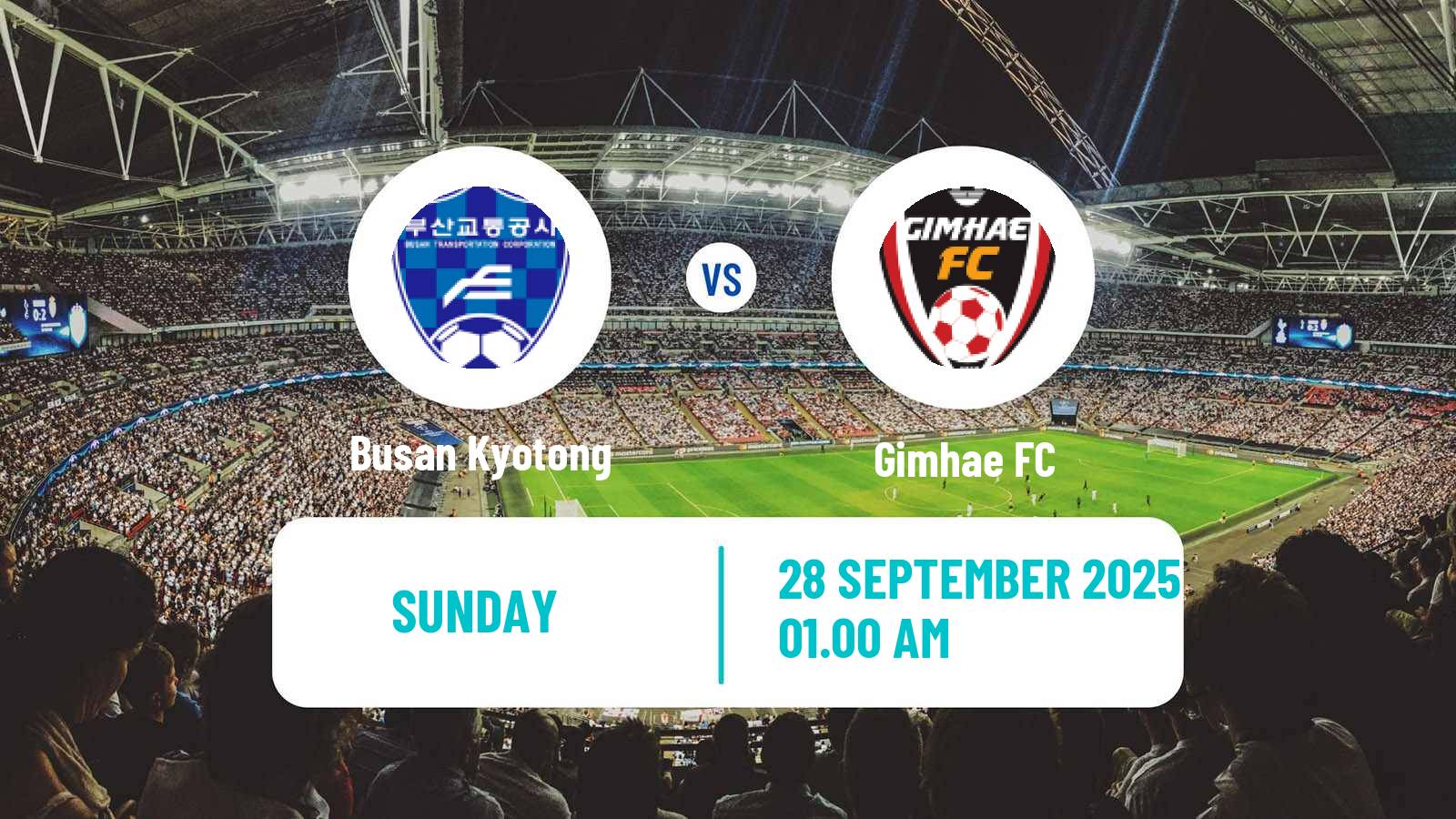 Soccer South Korean K3 League Busan Kyotong - Gimhae