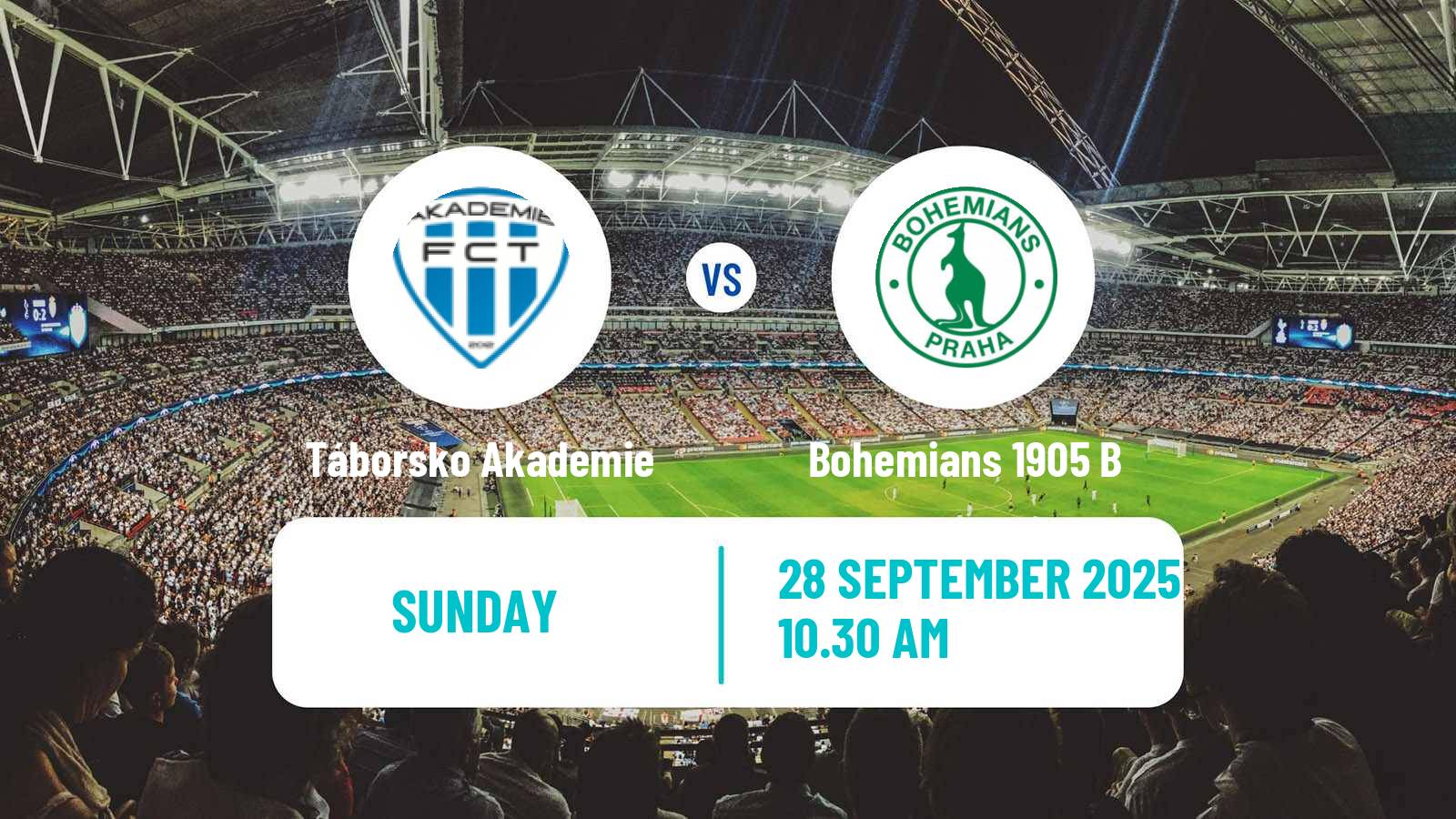 Soccer Czech CFL Group A Táborsko Akademie - Bohemians 1905 B