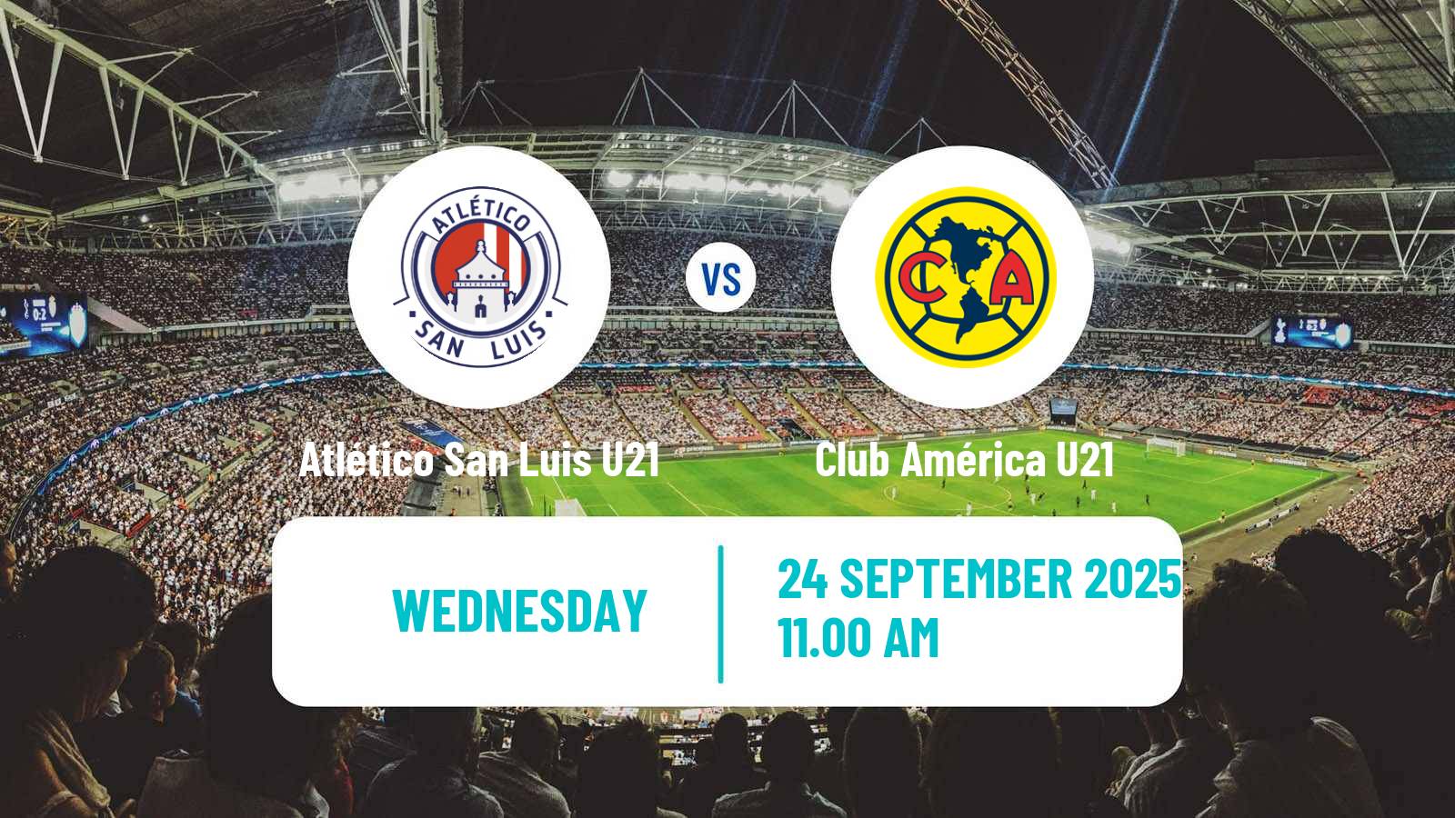 Soccer Mexican Liga MX U23 Atlético San Luis U21 - Club América U21