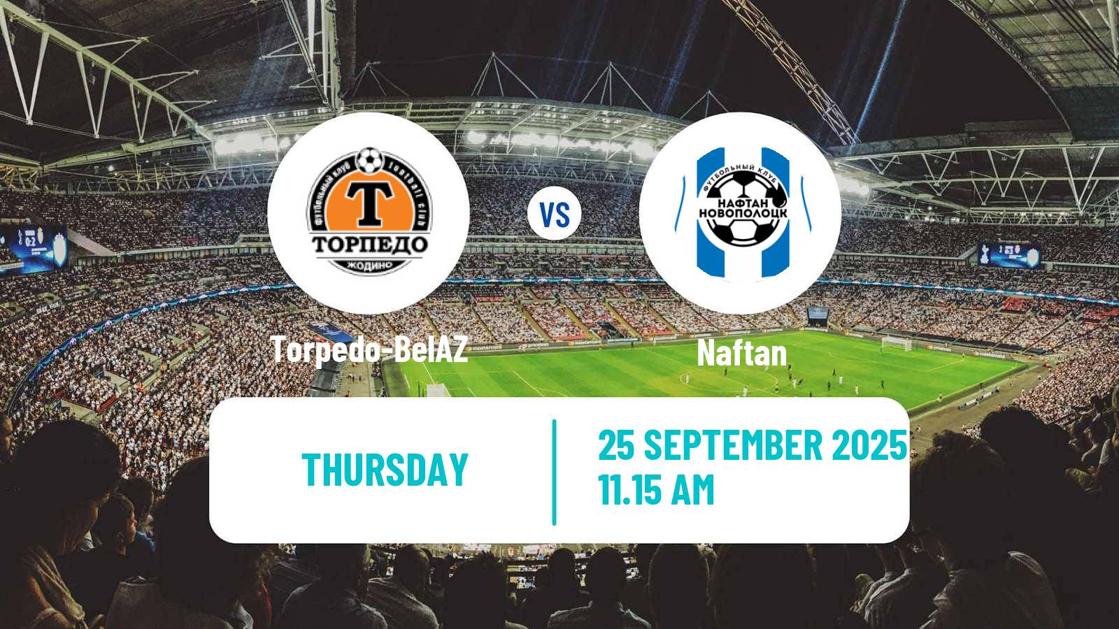 Soccer Belarusian Vysshaya Liga Torpedo-BelAZ - Naftan