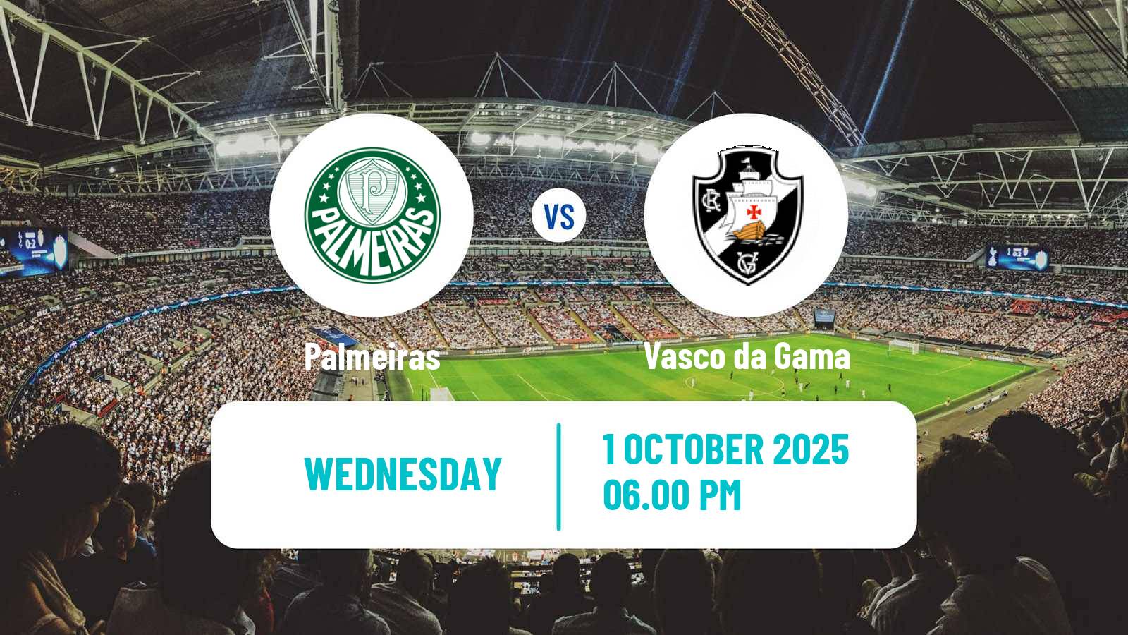 Soccer Brazilian Serie A Palmeiras - Vasco da Gama