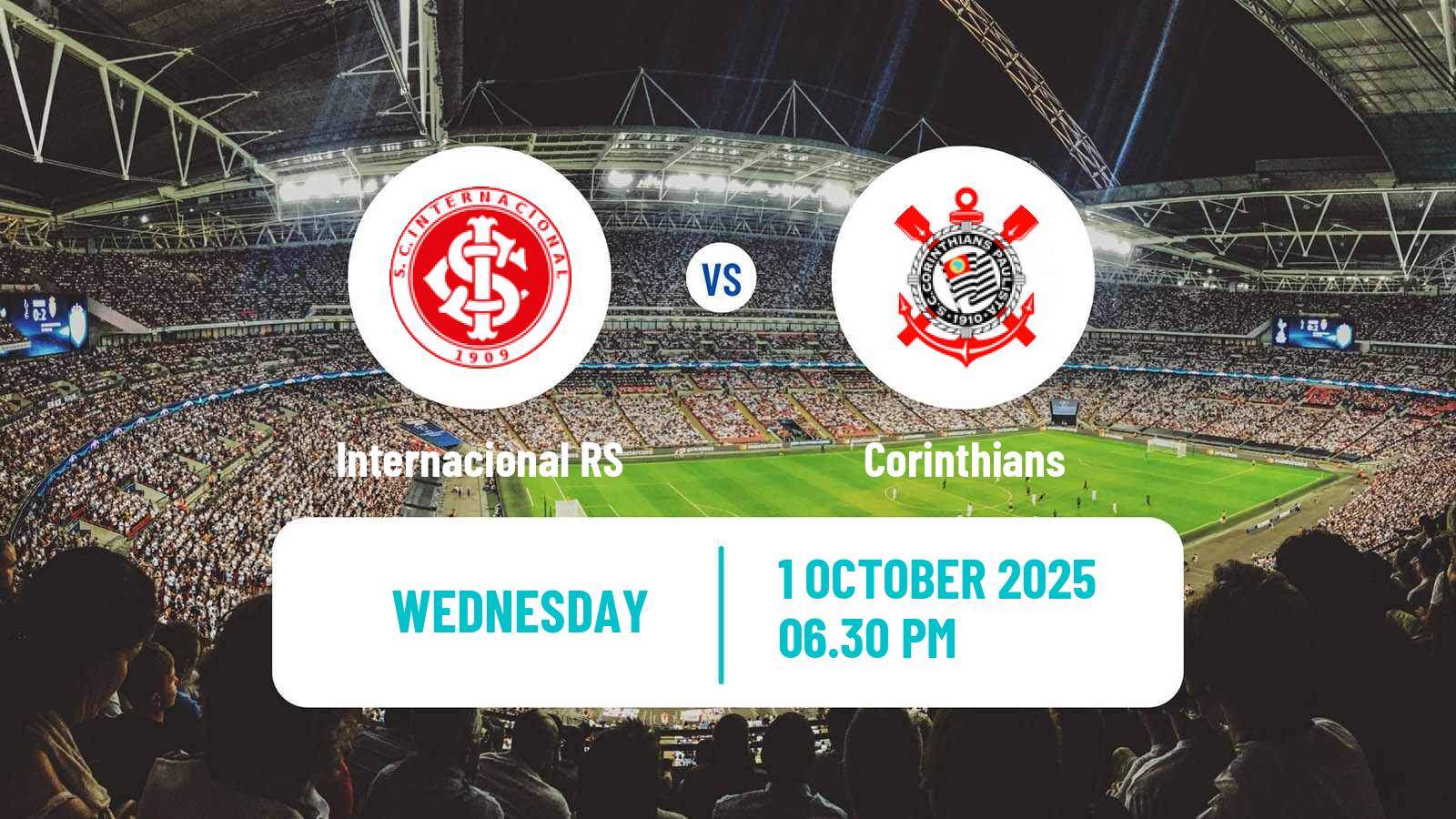 Soccer Brazilian Serie A Internacional RS - Corinthians