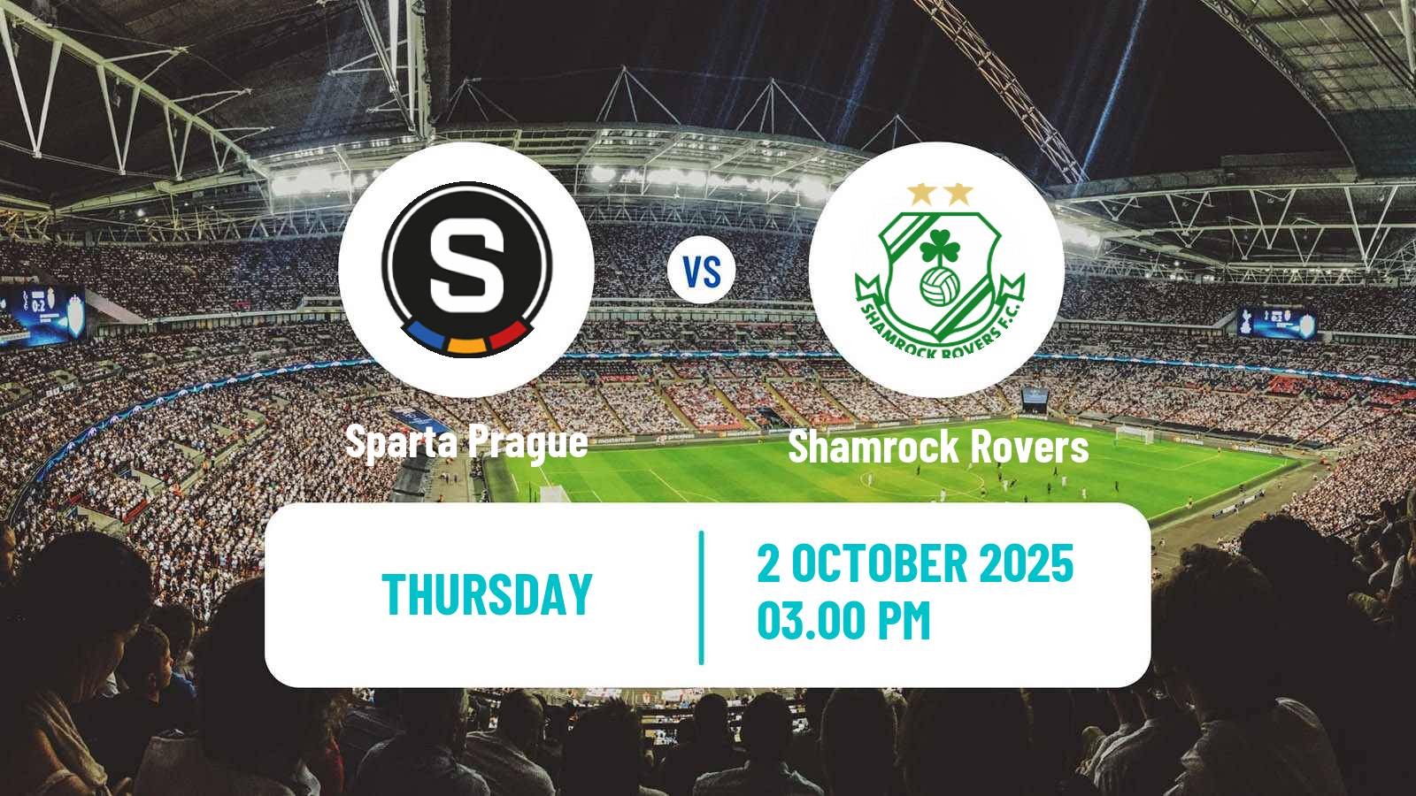 Soccer UEFA Europa Conference League Sparta Prague - Shamrock Rovers