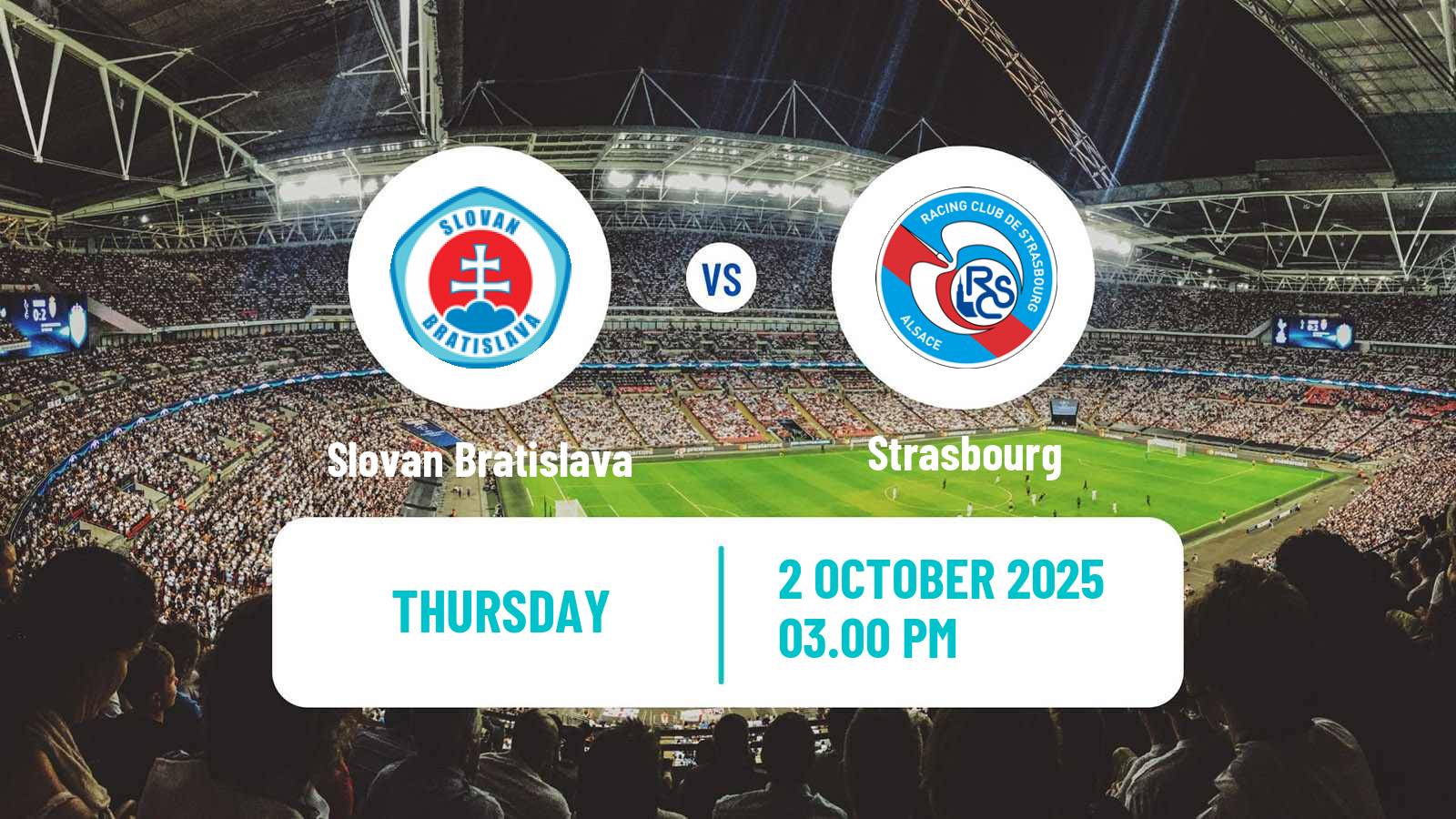 Soccer UEFA Europa Conference League Slovan Bratislava - Strasbourg