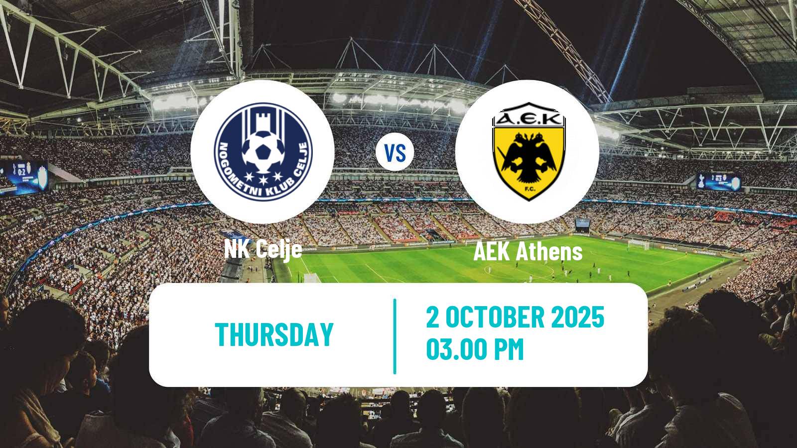 Soccer UEFA Europa Conference League Celje - AEK Athens