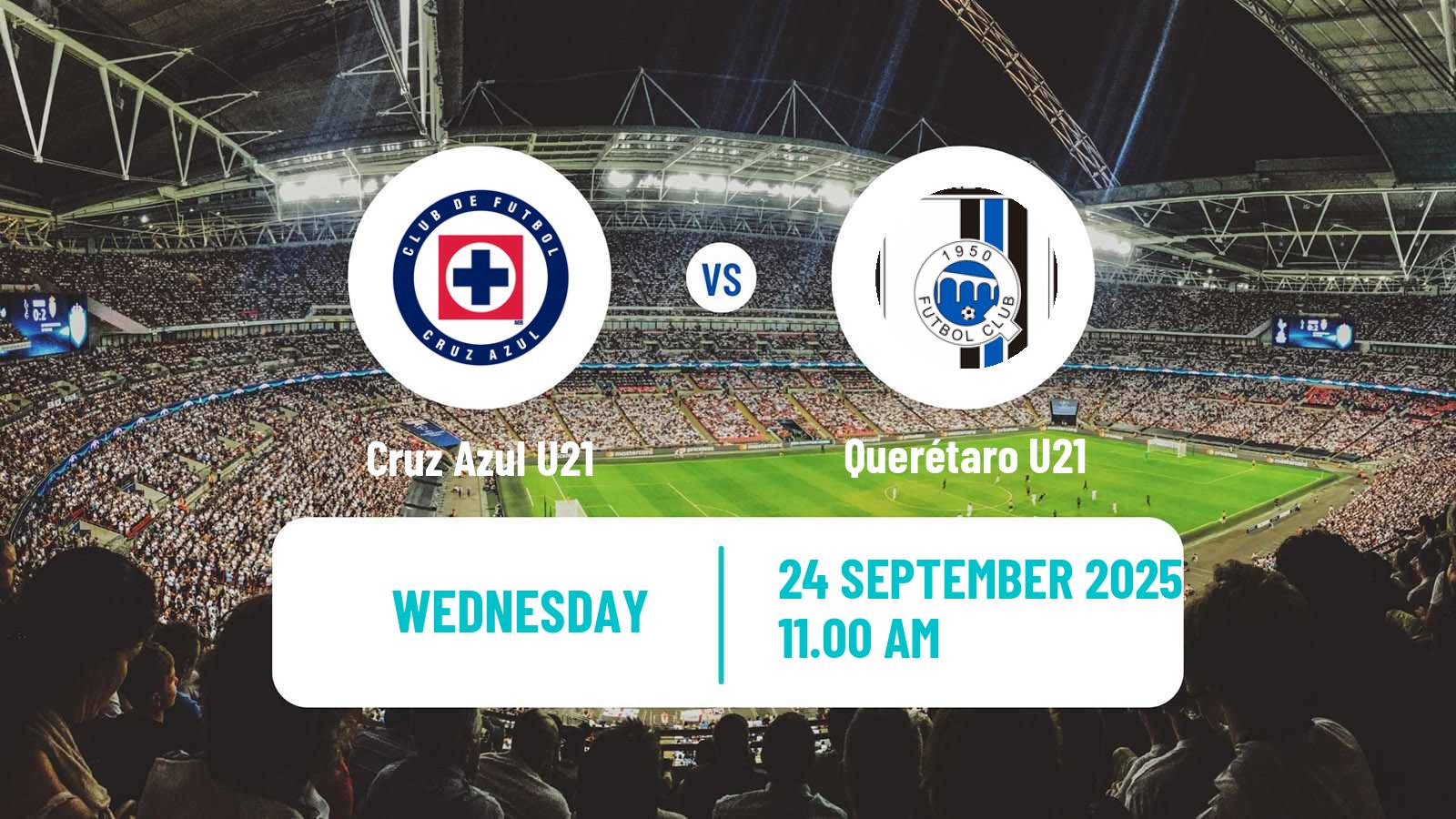 Soccer Mexican Liga MX U23 Cruz Azul U21 - Querétaro U21