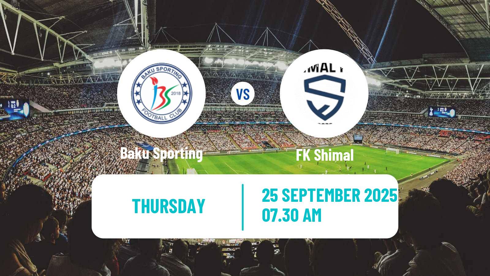 Soccer Azerbaijan First Division Baku Sporting - Shimal